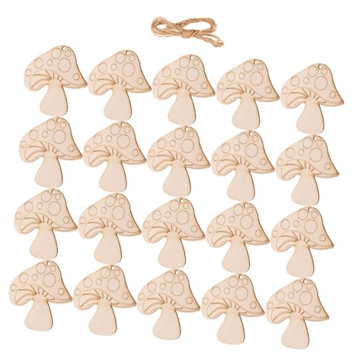 HEALSOPTHY 20 Stück Teiliges Naturbelassene Pilz Förmige Holzscheiben zum Basteln Blanke Holzverzierungen Handliche DIY Dekoration für Kreative Holzscheiben für Kunstwerke HEALSOPTHY 20 Stück Teiliges Naturbelassene Pilz Förmige Holzscheiben zum Basteln Blanke Holzverzierungen Handliche DIY Dekoration für Kreative Holzscheiben für Kunstwerke von HEALSOPTHY