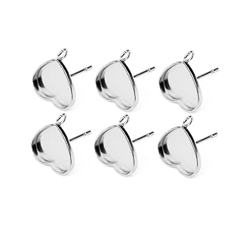 HEALSOPTHY 20 Stück Teiliges Ohrstecker Basis DIY Ohrstecker Herzform Schmuckzubehör für Basteln und Ohrringe von HEALSOPTHY