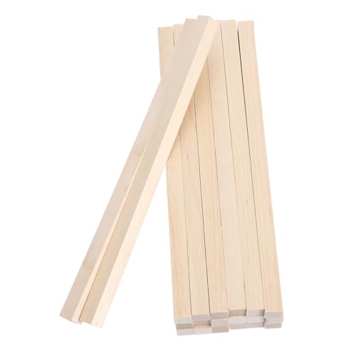 HEALSOPTHY 20 Stück Teiliges Quadratische Holzstäbe aus Naturbelassenem Hartholz Lange Fein Geschliffene Bastelstäbe für Präzises DIY Modellbau Pflanzenstützen und Dekoration von HEALSOPTHY