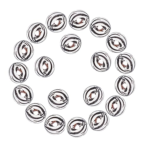 HEALSOPTHY 20 Stück Teiliges Runde Holzperlen für DIY Schmuckherstellung Natürliche Holzperlen Leopardenmuster zum Basteln von Armbändern und Dekorationen von HEALSOPTHY