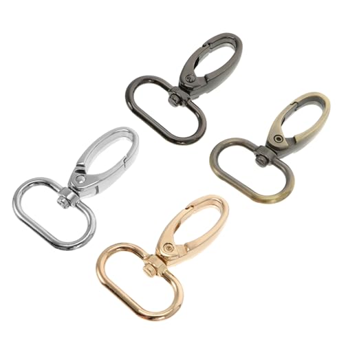 HEALSOPTHY 20 Stück Teiliges Schlüsselanhänger mit Schwenkbaren Karabinerverschlüssen Drehhaken in Vier Farben Robustes DIY Zubehör für Handtaschen Schlüsselringe Schmuck und Bastelprojekte von HEALSOPTHY