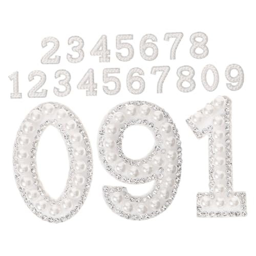 HEALSOPTHY 20 Stück Teiliges Strass Perlen Bügelzahlen Aufnäher Weiß zum Aufbügeln für DIY Kleidung Schuhe Taschen Langlebige Nonwoven Patches für Einfache Veredelung HEALSOPTHY 20 Stück Teiliges Strass Perlen Bügelzahlen Aufnäher Weiß zum Aufbügeln für DIY Kleidung Schuhe Taschen Langlebige Nonwoven Patches für Einfache Veredelung von HEALSOPTHY