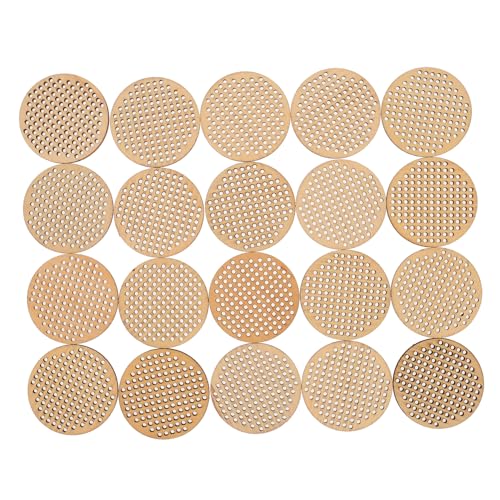 HEALSOPTHY 20 Stück leere Holzscheiben weihanchtsdeko woodcarver Holzanhänger Holzstich holzschnitzerei hängend klein Stickerei Kreis Holz Kreise Holzscheiben Kreisholzscheiben Hölzern von HEALSOPTHY