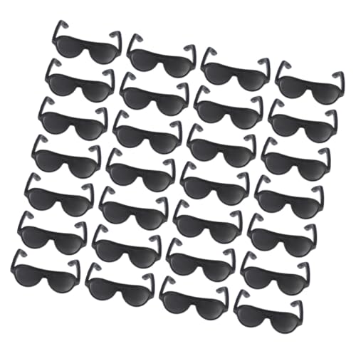 HEALSOPTHY 200 Mini Kunststoff Puppen Sonnenbrillen Stabile Kleine Brillen für Puppenhaus Dekoration Vielseitige Puppen Kostüm Accessoires zum Basteln von HEALSOPTHY