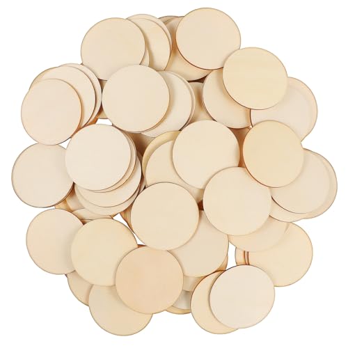 HEALSOPTHY 200 Stk. Holzscheiben Unbehandelte Runde Holzkreise zum Basteln DIY Holzplättchen mit Glatten Kanten Holzrondelle für Handwerk und Dekoration HEALSOPTHY 200 Stk. Holzscheiben Unbehandelte Runde Holzkreise zum Basteln DIY Holzplättchen mit Glatten Kanten Holzrondelle für Handwerk und Dekoration von HEALSOPTHY