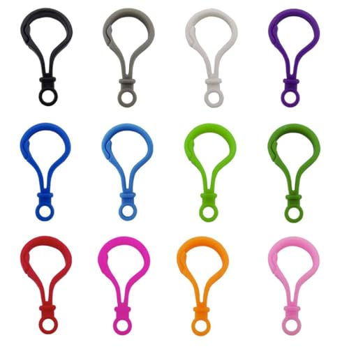 HEALSOPTHY 200 Stück Acryl Lobster Clips Schlüsselanhänger und Maskenkettenverschluss Gemischte Farben von HEALSOPTHY