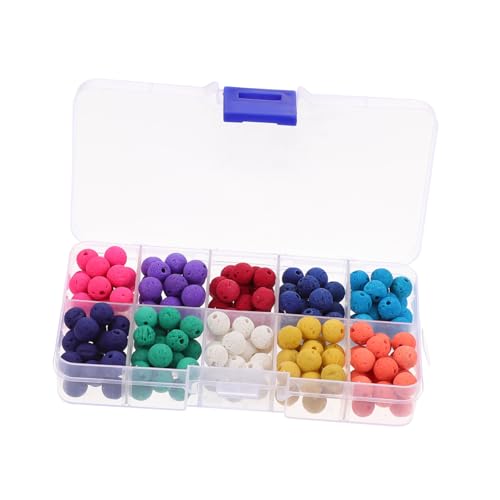 HEALSOPTHY 200 Stück Bunte Vulkanstein Perlen mit Loch Vielseitige Schmucksteine zum Auffädeln für DIY Armbänder Halsketten Schmuckherstellung Inklusive Aufbewahrungsbox HEALSOPTHY 200 Stück Bunte Vulkanstein Perlen mit Loch Vielseitige Schmucksteine zum Auffädeln für DIY Armbänder Halsketten Schmuckherstellung Inklusive Aufbewahrungsbox von HEALSOPTHY