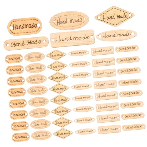 HEALSOPTHY 200 Stück DIY Holzknöpfe Holzscheiben Holzlabel Handmade Bastelknöpfe für Scrapbooking Nähen und Dekoration Holzplatten zum Bemalen und Verzieren von HEALSOPTHY