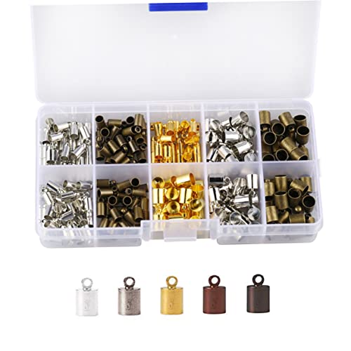 HEALSOPTHY 200 Stück DIY Schmuckzubehör Kupfer Kappen für Lederbänder Flügelmütze Gemischte Farben für Armbänder und Herstellung HEALSOPTHY 200 Stück DIY Schmuckzubehör Kupfer Kappen für Lederbänder Flügelmütze Gemischte Farben für Armbänder und Herstellung von HEALSOPTHY