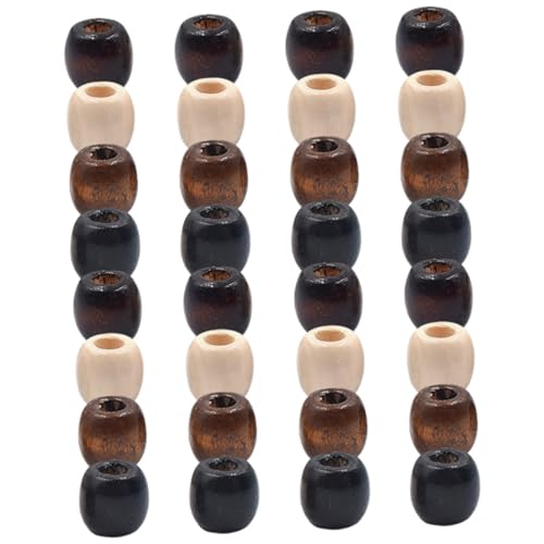 HEALSOPTHY 200 Stück Holz Spacer Perlen Große Holzperlen für Diy Armbänder und Schmuck für Bastelarbeiten und Heimdekoration Langlebig und Vielseitig Nutzbar von HEALSOPTHY