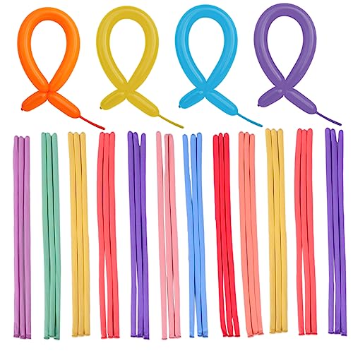 HEALSOPTHY 200 Stück Langer Ballon DIY Luftballons Tierform-Ballons Blumenform Ballons Ballonmodellage Ballonkunst Hochzeitsfeier Dekoration Blau Partyzubehör dekorative Latexballons Emulsion von HEALSOPTHY