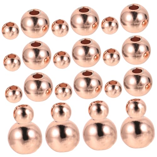 HEALSOPTHY 200 Stück Metall Spacer Perlen für DIY Schmuckherstellung Langlebige Kupferzwischenstücke in Roségold für Armbänder Halsketten und Bastelprojekte von HEALSOPTHY