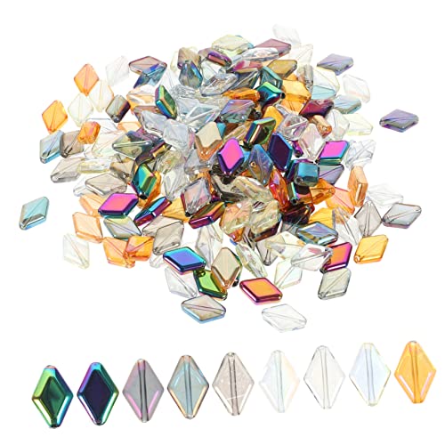 HEALSOPTHY 200 Stück Spacer Beads Glasperlen für Diy Armbänder und Schmuckherstellung Diamantförmige Perlen für Bastelprojekte und Heimdekoration von HEALSOPTHY
