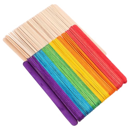HEALSOPTHY 200 Stück Teiliges Jumbo Bastelset Bunte Holzstäbchen Widerstandsfähig für Diy Kunstprojekte Klassenzimmer Bastelbedarf Vielfältige Farben Kreative Handarbeit von HEALSOPTHY