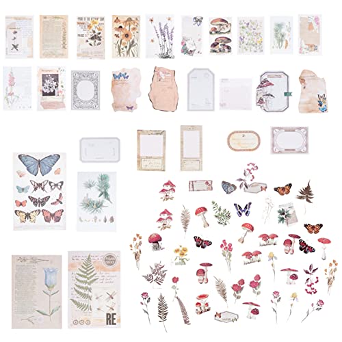 HEALSOPTHY 200 Stück Vintage Aufkleber Wasserdichte Pet Sticker für Scrapbooking Journaling und Diy Projekte Dekoration für Notizbücher und Alben von HEALSOPTHY