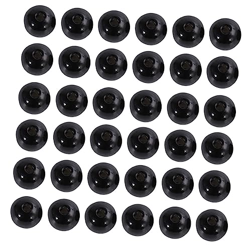 HEALSOPTHY 2000 Stück Diy Runde Abs Perlen Schwarze Kunstperlen für Hochzeitsaccessoires und Schmuckherstellung Armbänder und Bastelarbeiten von HEALSOPTHY