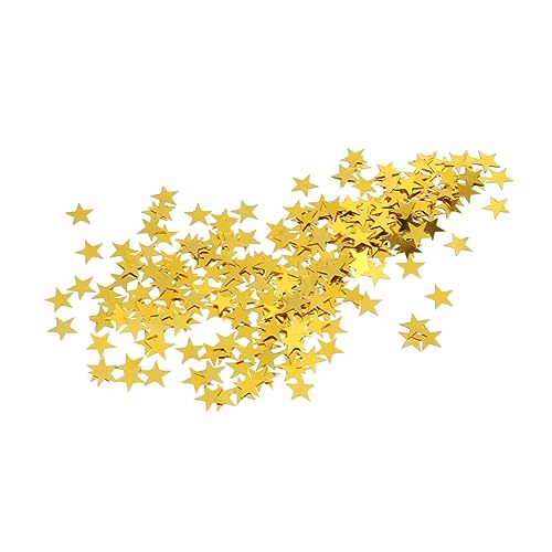 HEALSOPTHY 2000 Stück Pentagramm Konfetti Goldfarben Kleine Sternform Streudeko für Hochzeit Geburtstag Party Tischdekoration Sicheres Material Buntes Party Zubehör von HEALSOPTHY