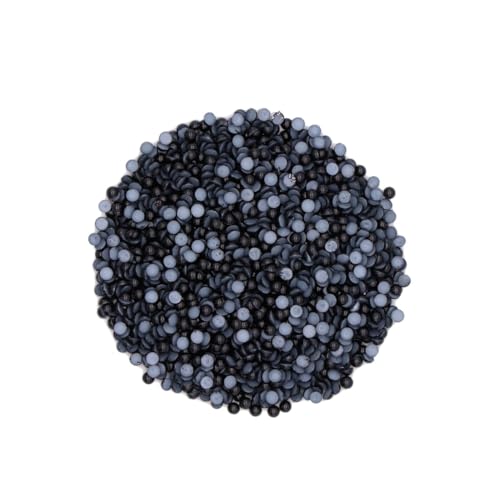 HEALSOPTHY 2000 Stück Runde Schwarze Abs Kunstperlen Flache Rückseite Perlen für Bastelperlen Armbänder Schmuckherstellung DIY Zubehör von HEALSOPTHY
