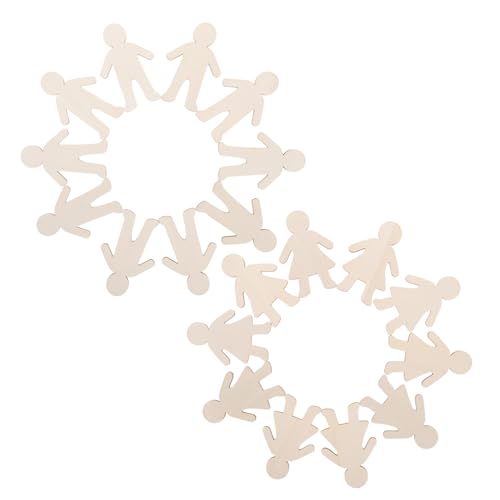 HEALSOPTHY 20Stücke DIY Holzfiguren Unlackierte Graffiti Ausschnitte Kreative Bastel und Ornamentherstellung für Familienprojekt Handwerksfähigkeiten von HEALSOPTHY
