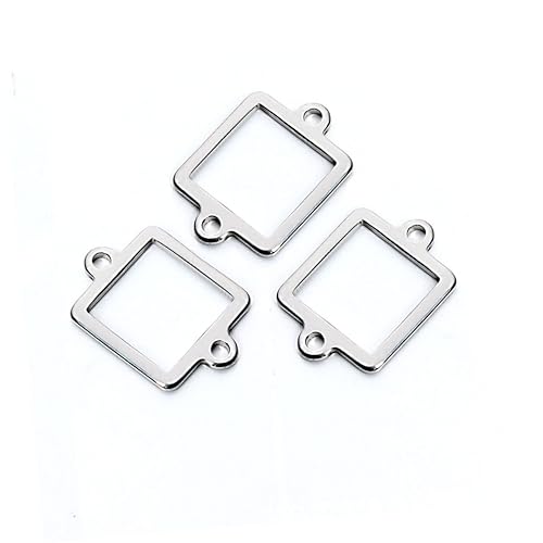 HEALSOPTHY 20Stücke Doppelloch Anhängerverbinder für DIY Schmuckherstellung Silber Schmuckbasis für Projekte Langlebig und Praktisch für Designs von HEALSOPTHY