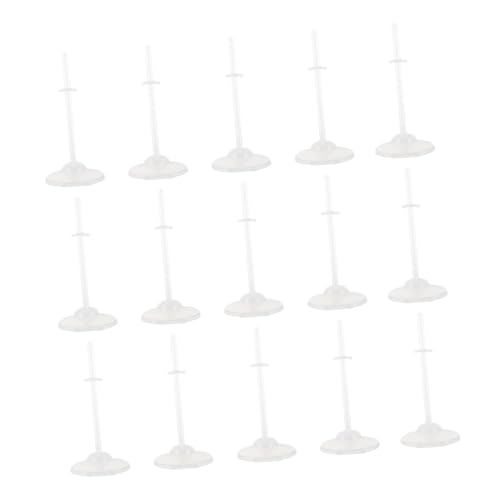 HEALSOPTHY 20Stücke Puppenständer für Puppenzubehör Höhenverstellbare Transparente Puppenhalter für Verschiedene Stabiler Display mit Breiter Basis zur Präsentation von HEALSOPTHY