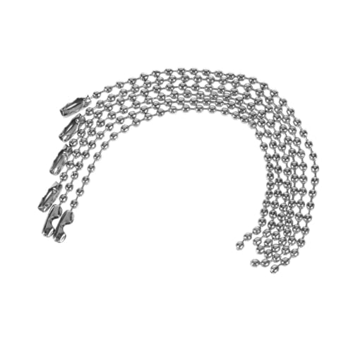 HEALSOPTHY 20Stücke Vernickelte Kugelkette Mit Silberfarbenem Anschlussverschluss Metallkugelkette Für Etiketten Schlüsselanhänger Und DIY Projekte Hochwertige Kugelketten von HEALSOPTHY