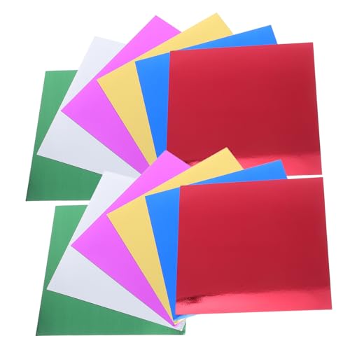 HEALSOPTHY 224 Blatt Metallic Kartonpapier Origami Spiegelnde Reißfeste Folienblätter in Bunten Farben für Scrapbooking Kartenherstellung DIY Bastelprojekte und Modell-dekoration von HEALSOPTHY