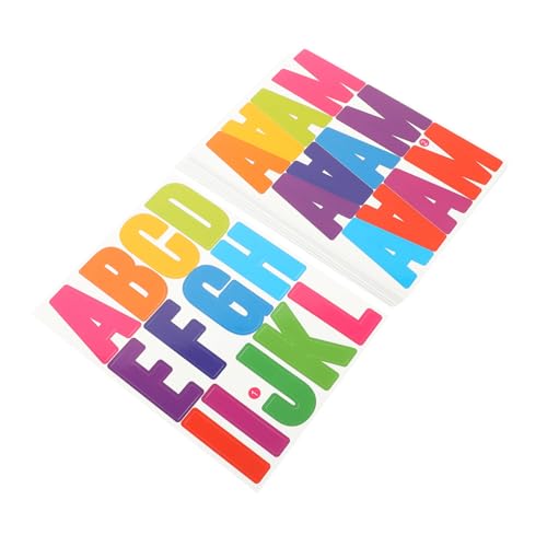 HEALSOPTHY 24 Blatt Wasserfeste PVC Buchstaben Aufkleber Selbstklebende Alphabet Sticker für Briefkasten DIY Schilder Klassenzimmer Dekoration Vielseitig Haftend Glatten Oberflächen von HEALSOPTHY
