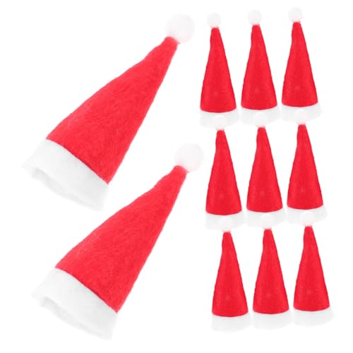 HEALSOPTHY 24 Stck. Teiliges Mini Weihnachtsmützen aus Filz für DIY Partydeko Leichte Bunte Mini Elf Hüte als Lollipop Dekoration und Bastelzubehör Festliche Tisch und Weihnachtsdeko für von HEALSOPTHY