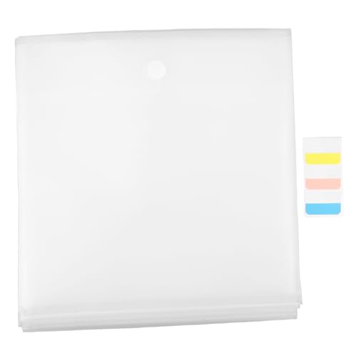 HEALSOPTHY 24 Stück Teiliges Dokumententaschen mit Verschluss und Deckel Transparente Kunststoff-organizer für Scrapbooking und Papieraufbewahrung Inklusive Etiketten für Büro Schule und von HEALSOPTHY
