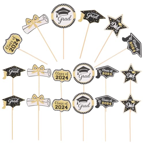 HEALSOPTHY 24 Stück Teiliges Graduation Cupcake Topper Pack Kleine Dekorative Kuchenstecker für Abschlussfeier Vielseitige Party Deko für Kuchen Cupcakes Desserts Festliche Abschlussdeko HEALSOPTHY 24 Stück Teiliges Graduation Cupcake Topper Pack Kleine Dekorative Kuchenstecker für Abschlussfeier Vielseitige Party Deko für Kuchen Cupcakes Desserts Festliche Abschlussdeko von HEALSOPTHY