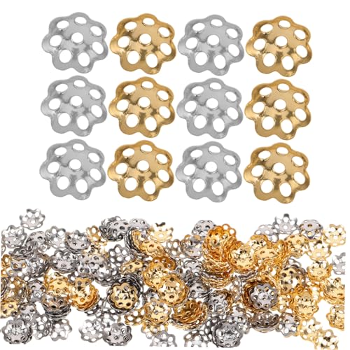 HEALSOPTHY 240 Stück Schmuckherstellungszubehör, Edelstahl, Titanstahl, Hohle Abstandsperlen Für Armbänder, Halsketten Und Diy-basteln von HEALSOPTHY