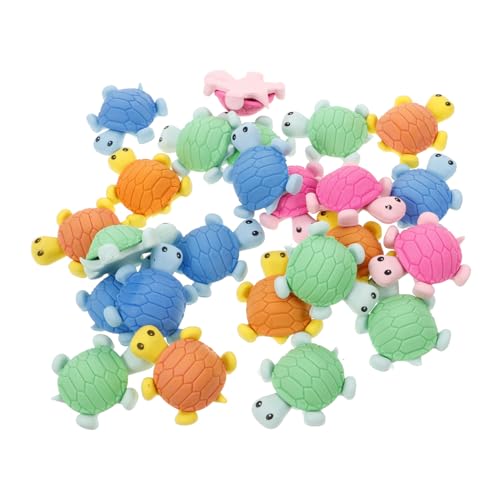 HEALSOPTHY 24Stücke Schildkröten Radiergummi Lustige und Kreative Radiergummis für Umweltfreundliche Malbedarf für Schule und Büro für Zufälligen Farben von HEALSOPTHY