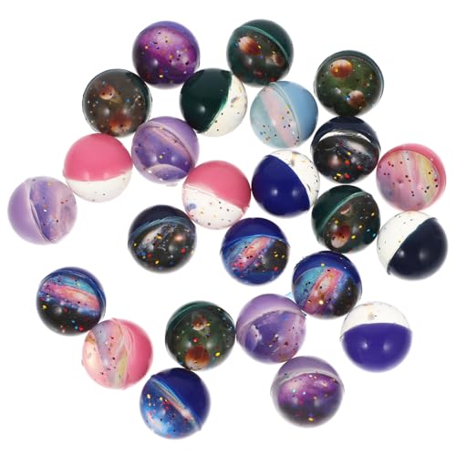 HEALSOPTHY 25 Stück Sternhüpfball Platz planetarisch bunt federnd Massenspielzeug für spielzeuge für Hüpfbälle Partygeschenke Hüpfbälle für Verkaufsautomaten Gummi von HEALSOPTHY