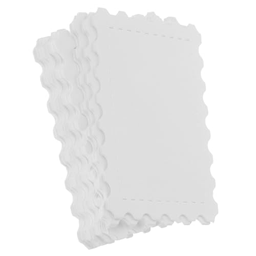 HEALSOPTHY 25 Stück Teiliges Weiße Aquarellpapier Postkarten Blanko mit Briefmarkenmotiv Hochwertiges Bastelpapier für DIY Karten Scrapbooking Stanzformen Geeignet Vielseitig für Kreative von HEALSOPTHY