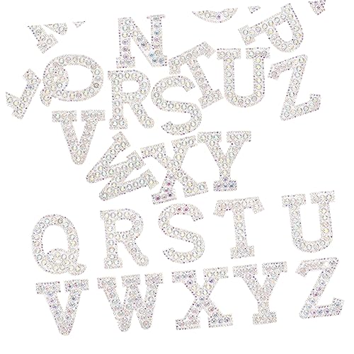 HEALSOPTHY 26 Stück Teiliges Strass Bügelbild mit Selbstklebenden Buchstaben Patches Glitzernde Iron Letters mit Hotfix Kleber zum Aufbügeln und Nähen Textilien Taschen Kleidung DIY HEALSOPTHY 26 Stück Teiliges Strass Bügelbild mit Selbstklebenden Buchstaben Patches Glitzernde Iron Letters mit Hotfix Kleber zum Aufbügeln und Nähen Textilien Taschen Kleidung DIY von HEALSOPTHY