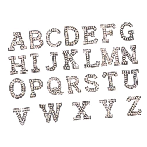 HEALSOPTHY 26 Stück Teiliges Strass buchstaben patch Aufnähen für Kleidung Jeans Taschen Rucksäcke Langlebige Hautfreundliche Applikationen für DIY Bastelprojekte und Modeakzente von HEALSOPTHY
