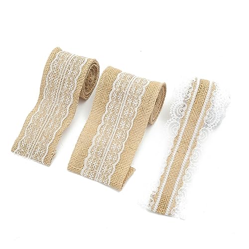 HEALSOPTHY 27 Stück Juteband Hochzeitsdekor Basteln leinenband aus spitze Geburtstag Dekoration seidenband ripsband verkleidungsaccessoires decorative accessories wedding decor Sackleinenband HEALSOPTHY 27 Stück Juteband Hochzeitsdekor Basteln leinenband aus spitze Geburtstag Dekoration seidenband ripsband verkleidungsaccessoires decorative accessories wedding decor Sackleinenband von HEALSOPTHY