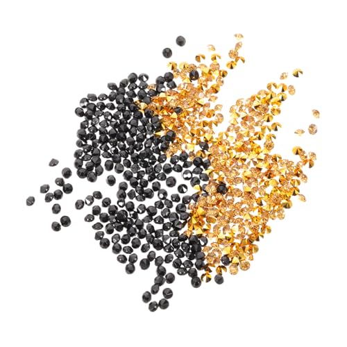 HEALSOPTHY 2Er-Pack Diamanten Gold Schwarz Bulk Rhinestones für DIY Basteln Hochzeit Party Tischdeko Vasenfüllung Glamouröse Streudeko HEALSOPTHY 2Er-Pack Diamanten Gold Schwarz Bulk Rhinestones für DIY Basteln Hochzeit Party Tischdeko Vasenfüllung Glamouröse Streudeko von HEALSOPTHY