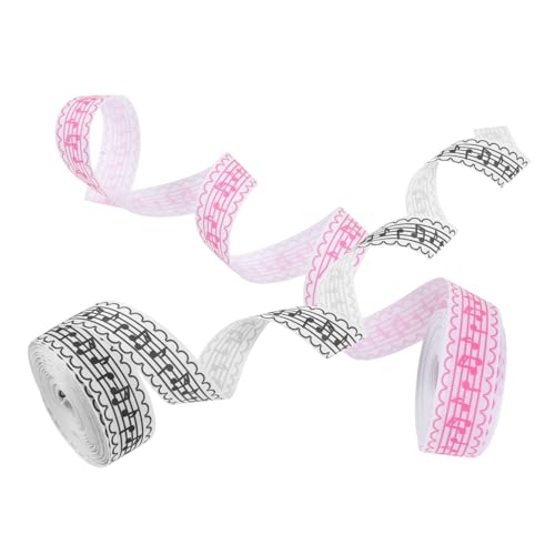 HEALSOPTHY 2Rollen Cuttable Notenband DIY Geschenkverpackung und Bastelmaterialien Yards für Kreative Projekte und Festtagsdekorationen von HEALSOPTHY