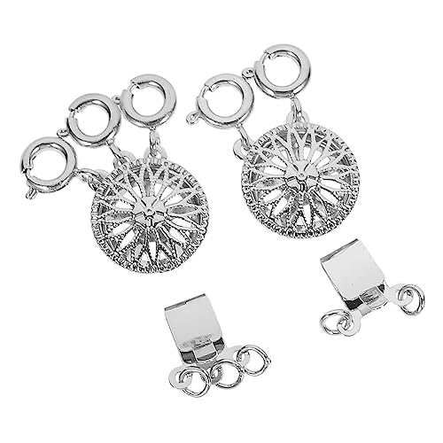 HEALSOPTHY 2Stücke Halskette Trennverbinder für Mehrreihige Schmuckverschlüsse DIY Zubehör Ring und Ring für Stilvolle Kombinationen und Ordnung im Schmuck von HEALSOPTHY