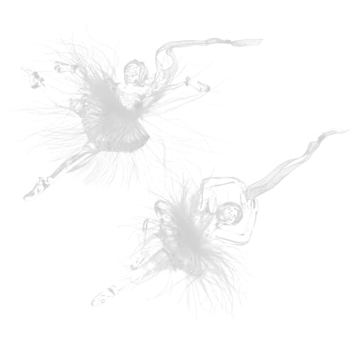 HEALSOPTHY 2stücke Transparente Acryl Ballerina Mädchen Anhänger Elegante Tanzdeko Für Zuhause Schlüsselanhänger Tasche Für Ballettliebhaber von HEALSOPTHY