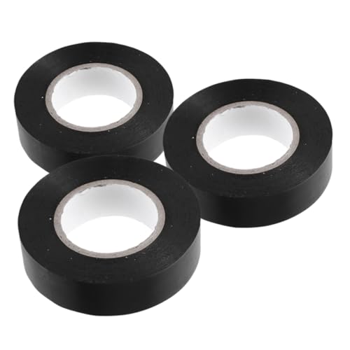 HEALSOPTHY 3 Rollen Hochtemperatur Isolierband Elektriker Klebeband PVC Isolierband für Elektrische Anwendungen Schwarz Temperatur und Korrosionsbeständig für Verkabelung und Isolierung von HEALSOPTHY