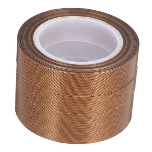 HEALSOPTHY 3 Rollen Hochtemperatur Vakuumversiegelungsklebeband Eisenfluorid Klebeband für Lebensmittel Hitzebeständig und Abriebfest von HEALSOPTHY