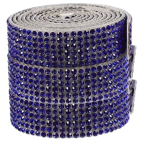 HEALSOPTHY 3 Rollen Selbstklebendes Glitzerband Strass Klebeband Schmuckstein Dekorband für Kleidung Auto DIY Basteln Hochzeit Party Zubehör von HEALSOPTHY