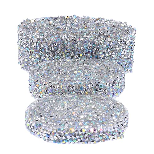 HEALSOPTHY 3 Rollen Selbstklebendes Strassband Teiliges Ab Kristall Diamant Mesh Wrap für DIY Hochzeit Dekoration Glitzernde Rhinestone Tape für Kleid und Accessoires HEALSOPTHY 3 Rollen Selbstklebendes Strassband Teiliges Ab Kristall Diamant Mesh Wrap für DIY Hochzeit Dekoration Glitzernde Rhinestone Tape für Kleid und Accessoires von HEALSOPTHY
