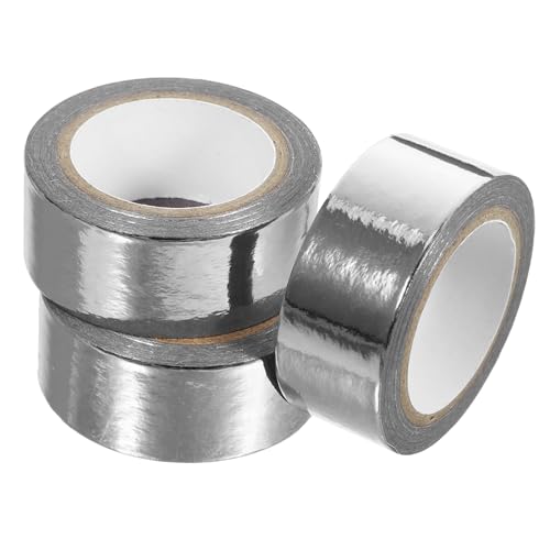HEALSOPTHY 3 Rollen Washi Tape Einfarbiges Gold und Silbertape für DIY Scrapbooking Geschenkverpackungen und Dekoration Klebeband für Handwerk und Kreative Projekte von HEALSOPTHY