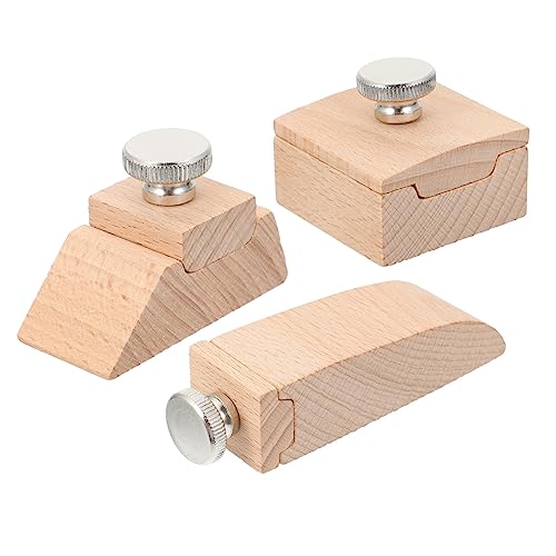 HEALSOPTHY 3 STÜCKE Teiliges Holz Schleifklotz Sandpapierhalter für Lederhandwerk Langlebig und DIY Polierwerkzeug für Lederkantenbearbeitung und Schleifen Geeignet für Gürtel und Sättel von HEALSOPTHY