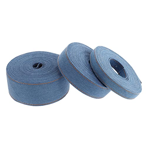 HEALSOPTHY 3 Stück Diy Jeansstoffband für Handwerk Vielseitig Einsetzbar für Dekoration Verpackung und Bekleidungsprojekte Leicht Zuschneidbar und Praktisch für Bastelideen von HEALSOPTHY