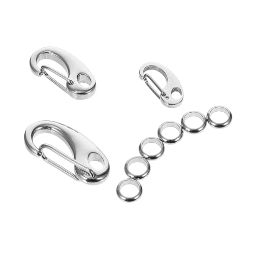 HEALSOPTHY 3 Stück Edelstahl Haustier Tag Clip Teilig mit Ringen Robuster Hundehalsband Clip Langlebiger Karabiner für Hunde und Katzen Vielseitig Verwendbar als Hundemarkenhalter und HEALSOPTHY 3 Stück Edelstahl Haustier Tag Clip Teilig mit Ringen Robuster Hundehalsband Clip Langlebiger Karabiner für Hunde und Katzen Vielseitig Verwendbar als Hundemarkenhalter und von HEALSOPTHY
